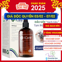 Dầu Gội iCare Pharma Antisol dược liệu pH 6.5 làm sạch gàu, giảm ngứa và bết tóc 240ml