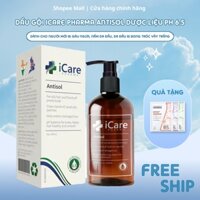 Dầu Gội iCare Pharma Antisol Dược Liệu PH 6.5 Giúp Làm Sạch Gàu, Giảm Ngứa 240ml