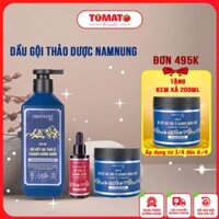 Dầu Gội/ Kem xả/ Serum Thảo dược Nam Nung xanh dương ngăn ngừa gàu, giảm rụng, giúp tóc chắc khỏe, suôn mượt