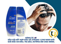 Dầu gội kết hợp dầu xả cho nam Head &shoudlers Ultra Men 2in1 Moisture Recharge Argan oil 400ML