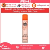 Dầu Gội Khô Girlz Only Dry Shampoo 200ml - Dazzling Volume (Màu Cam)