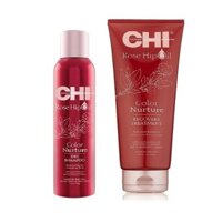 Dầu Gội Khô Và Tinh Dầu Giữ Ẩm Dưỡng Màu Tóc Nhuộm CHI ROSE HIPOIL OLOR NURTURE DRY 150g/237ML