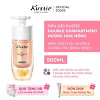 Dầu Gội Kustie Double Compartment Hương Hoa Hồng 500ml - Kiểm Soát Dầu Nhờn & Dưỡng Tóc Bồng Bềnh