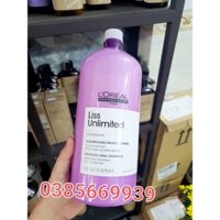 DẦU GỘI LOREAL LISS UNLIMITED PROKERATIN 2021 SUÔN MƯỢT CHO TÓC XƠ RỐI 1500ML - CHAI