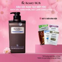 Dầu gội nam Kerasys Homme Deep Cleansing Cool cao cấp Hàn Quốc tinh chất bạc hà mát lạnh tạo nếp tóc