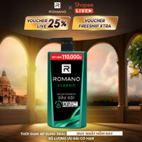 Dầu gội nam Romano hương Nước hoa nam Classic 900g - LIVE