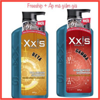 Dầu Gội Nam XXIS 650ml Dưỡng Tóc Bồng Bềnh BETA và Dưỡng Ẩm Phục Hồi GAMMA (MEN)