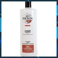 Dầu gội Nioxin 4 Cleanser Shampoo Colored Hair Progressed Thinning cho tóc nhuộm có hiện tượng thưa rụng  1000ml