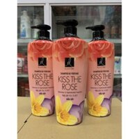 Dầu Gội Nước Hoa Elastine Kiss The Rose 600ml(Mầu Hồng)