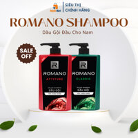 Dầu Gội Nước Hoa Nam Romano 650g Cho Hương Thơm Nam Tính Quyến Rũ - Huy An Mart