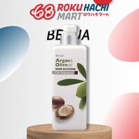 Dầu Gội Olive và Argan Không Chứa Silicone Phục Hồi Hư Tổn - BEAUA Argan & Olive Oil Non Silicone Shampoo (550ml) ビューア アルガンオリーブオイルＳＰ550ML
