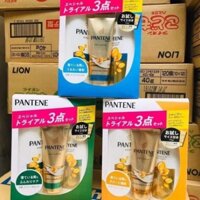 Dầu gội Pantene Nhật màu Vàng và Xanh dương, xanh lá cây Set 3 (Gội, Xả, Xịt Dưỡng)