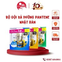 Dầu gội Pantene Nhật màu Vàng và Xanh dương, xanh lá cây Set 3 (Gội, Xả, Xịt Dưỡng)