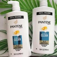 Dầu Gội Pantene Pro-V Classic Clean Shampoo 2 in 1 375ml/ 750ml/ 900ml - Made in USA