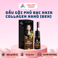 DẦU GỘI PHỦ BẠC HAIR COLLAGEN NANO (MÀU ĐEN) - thành phần thảo dược tự nhiên, giúp cho màu tóc như ý