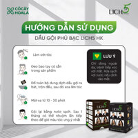 Dầu gội phủ bạc màu Nâu Đen Lich5 Nhuộm tóc  thảo dược Cỏ Cây Hoa Lá hộp 10 gói