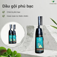 DẦU GỘI PHỦ BẠC Nhuộm Tóc Yêu Thiên Nhiên 200ml Giúp tóc Đen, Phủ Bạc Tại nhà An Toàn , 2 loại Nhuộm Đen & Nhuộm Nâu