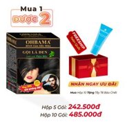 Dầu Gội Phủ Bạc OHBAMA Gội Là Đen Thảo Mộc Hộp 10 gói
