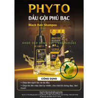 Dầu gội phủ bạc Phyto Black Hair Shampoo - Tóc đen tự nhiên, không thuốc nhuộm
