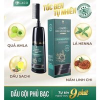 Dầu Gội Phủ Bạc Thảo Dược Laco Black Hair 200ml - Gội Là Đen Nhuộm Tóc Tự Tin Sau 9 Phút