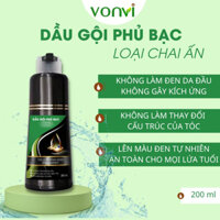 Dầu Gội Phủ Bạc Vonvi Nhuộm Tóc Đen Thảo Dược Thuốc Nhuộm Tóc Đen Tạm Tự Nhiên Thời Tạm Thời Tại Nhà An Toàn