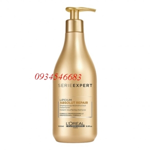 Dầu gội phục hồi tóc hư tổn L'oreal Absolute Repair Lipidium - 500ml