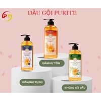 Dầu gội Purité Serum giảm gãy rụng, giảm hư tổn & không bết dầu 620ml + 1 chai sữa tắm oliu & 1 túi