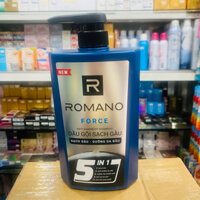 Dầu gội Romano Force Anti-Dandruff Shampoo, dầu gội nước hoa nam giới, sạch gàu 650g