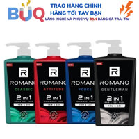 Dầu gội Romano hương nước hoa dành cho nam 650g 4 mùi hương