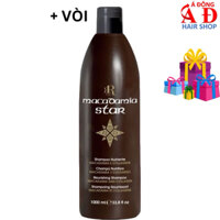 DẦU GỘI RR LINE MACADAMIA STAR PHỤC HỒI MỀM MƯỢT, TÁI TẠO TÓC ITALY (NÂU ĐEN)