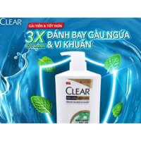 Dầu gội sạch gàu Clear mát lạnh bạc hà 680ml