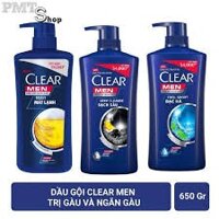 Dầu gội sạch gàu Clear Men Cool Sport bạc hà chai 650g