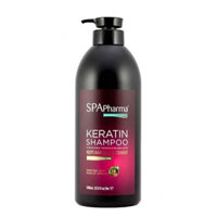 Dầu gội Spa Pharma Keratin phục hồi tóc hư tổn, dưỡng tóc thẳng mềm mượt chai 1000ml