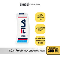 Dầu Gội Sữa Tắm FILA 2 trong 1 (300ml) | Dầu gội sữa tắm toàn thân nam 2 trong 1 với hương thơm quyến rũ cho phái mạnh