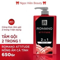 Dầu gội & Sữa tắm ROMANO 650g Attitude