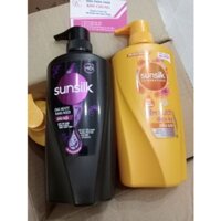 Dầu gội Sunsilk Bồ Két Óng Mượt Rạng Ngời 650g (Màu Vàng & Đen)