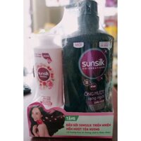 Dầu gội Sunsilk chai 650g(631ml)+tặng kèm dầu gội Sunsilk mềm mượt toả hương 140g(136ml)