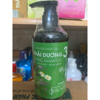 Dầu gội thái dương 3 hương lá 480ml chai màu xanh chính hãng ngăn gàu hiệu quả
