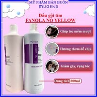 Dầu gội tím FANOLA NO YELLOW 1000ML ITALY - KHỬ ÁNH VÀNG giữ màu cho tóc nhuộm, tóc tẩy bền màu CT85