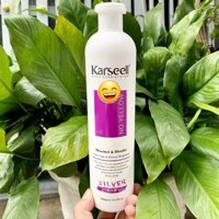 Dầu gội tím khử vàng KARSEELL Silver Shampoo 500ml |  Khử Vàng, Giữ Màu Cho Tóc Nhuộm Sáng, Tóc Tẩy