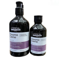 Dầu gội tím khử vàng tóc bạch kim L'oréal Chroma Crème Purple Shampoo 500ml(NEW-2025)