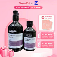 Dầu gội tím L'o..réal khử vàng tóc bạch kim Chroma Crème Purple Shampoo 500ml | ZATAKUB