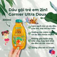 Dầu gội trẻ em Garnier Ultra Doux 2in1 giúp tóc bé mềm mượt, dễ chải và khỏe mạnh_MiMi HG