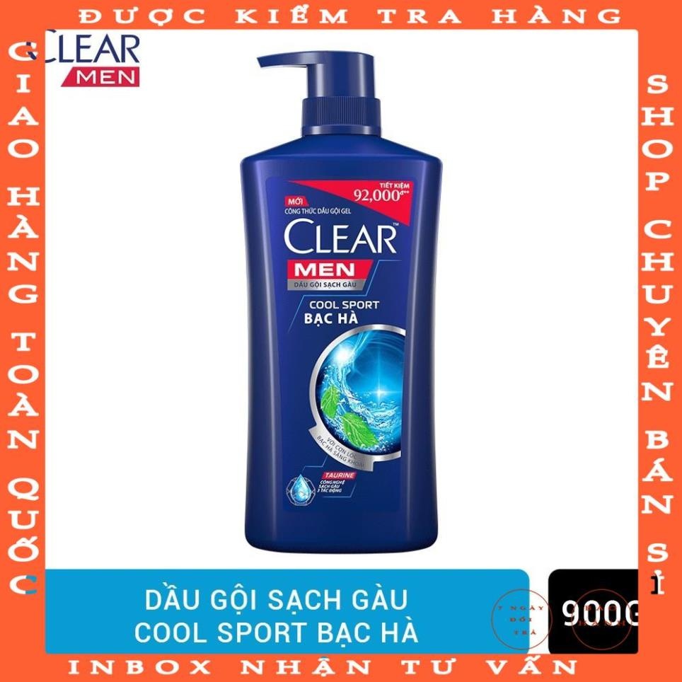 Dầu gội trị gàu Clear bạc hà 900g