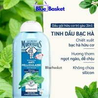 Dầu Gội Trị Gàu Hữu Cơ 97% Le Petit Marseillais Pháp 2 In 1 Hương Bạc Hà Tươi Mát 250ml