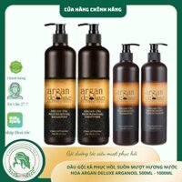 Dầu Gội và dầu xả dưỡng ẩm Argan Deluxe (Argan Oil Nourishing Shampoo & Conditioner) 500ml - 1000ml