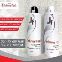 Dầu gội và dầu xả johnny feel, giúp tóc chắc khỏe và giữ màu ở tóc nhuộm