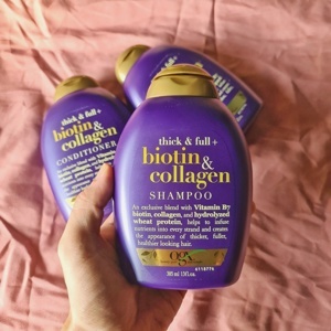 Dầu gội và dầu xả OGX Thick and Full Biotin and Collagen Shampoo 385ml