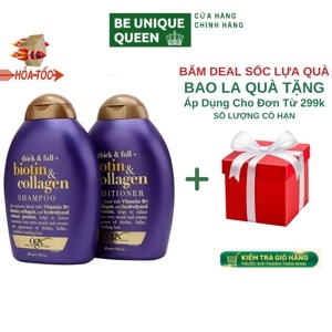 Dầu gội và dầu xả OGX Thick and Full Biotin and Collagen Shampoo 385ml