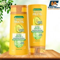 Dầu Gội Và Dầu Xả Phục Hồi Tóc Garnier Fructis Nutri-Repair 3 Avocado Coconut & Olive Oils 315ml